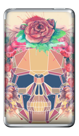 Polygonal human skull and watercolor wreath.Los muertos. - Виниловые наклейки на iPod Classic, страница 30