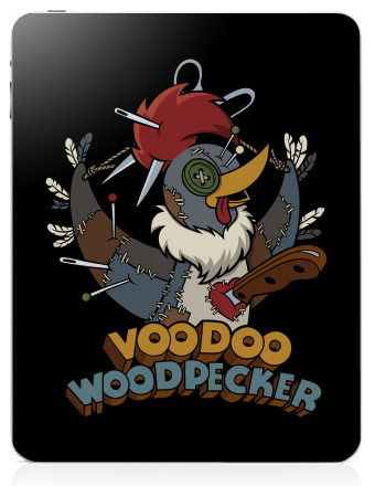 Voodoo Woodpecker Вуду дятел мультяшная стилизованная иллюстрация - Наклейки на iPad, страница 53