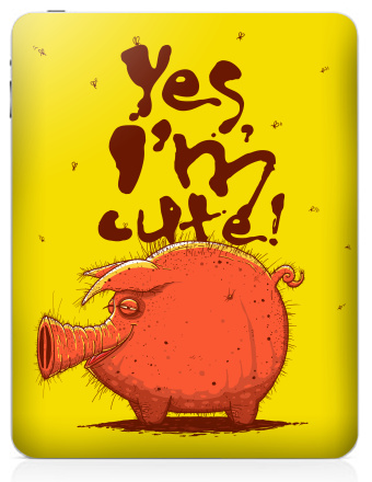 Ироничная и самоуверенная свинья милая Yes Im Cute - Наклейки на iPad, страница 55