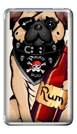 Pirate pug - Виниловые наклейки на iPod Classic, страница 27