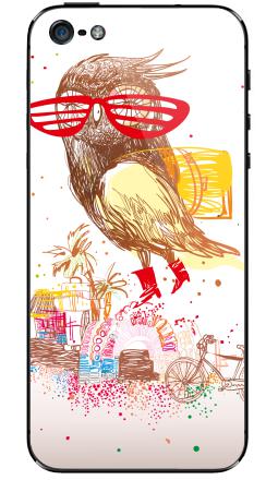 Яркая птица-турист в отпускном образе - Виниловые наклейки на iPhone 5 - купить в Москве, страница 41