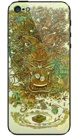 Иллюстрация африканской природы и охотника / Illustration of African nature and hunter - Виниловые наклейки на iPhone 5 - купить в Москве, страница 45