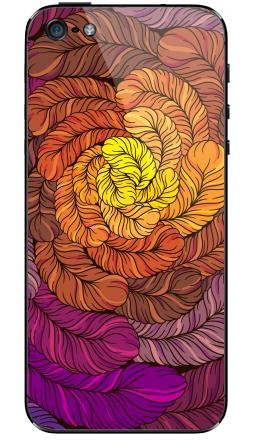 Динамичный вихрь стилизованных перьев - Виниловые наклейки на iPhone 5 - купить в Москве, страница 40