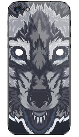 Оскалившийся волк - Виниловые наклейки на iPhone 5 - купить в Москве, страница 41