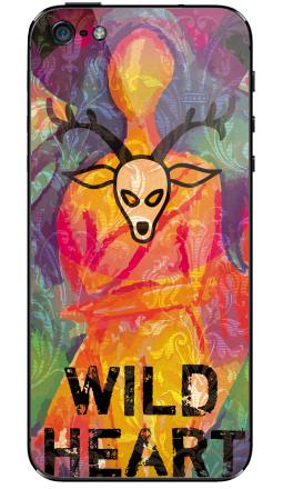 Яркий арт-постер «Wild Heart» с маской оленя - Виниловые наклейки на iPhone 5 - купить в Москве, страница 40