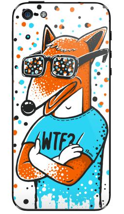 Лиса в очках выражающая удивление WTF - Виниловые наклейки на iPhone 5 - купить в Москве, страница 44