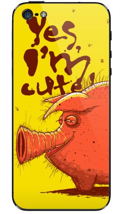 Ироничная и самоуверенная свинья милая Yes Im Cute - Виниловые наклейки на iPhone 5 - купить в Москве, страница 47