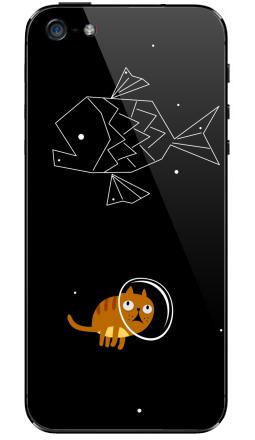 Звездный кот - Виниловые наклейки на iPhone 5 - купить в Москве, страница 42
