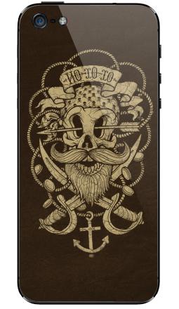 Винтажный пиратский череп с усами и саблями - Виниловые наклейки на iPhone 5 - купить в Москве, страница 38