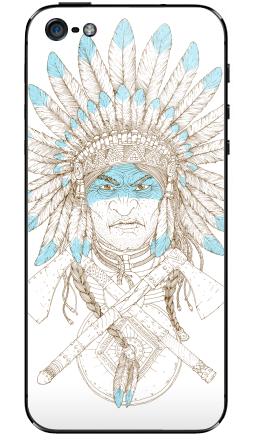 Native American Chief / Индейский вождь в перьях символ силы и достоинства - Виниловые наклейки на iPhone 5 - купить в Москве, страница 43