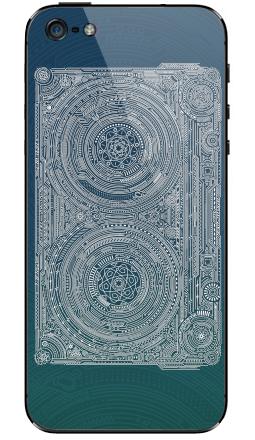 Cyber Cassette / Кассета синтез технологий с колючими атомными орбитами - Виниловые наклейки на iPhone 5 - купить в Москве, страница 48
