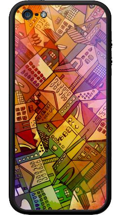 Яркий узор с миниатюрными домиками для декора - Бампер на iPhone 5, 5S, страница 28