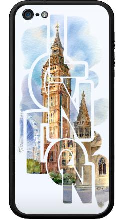 Лондон London архитектурные символы городского пейзажа - Бампер на iPhone 5, 5S, страница 31
