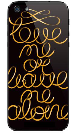 Gold ribbon lettering / Люби или уходи saying Love me or leave me alone - Виниловые наклейки на iPhone 5 - купить в Москве, страница 47