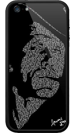 Типографический портрет Даниила Хармса с текстовой каллиграфией - Бампер на iPhone 5, 5S, страница 33