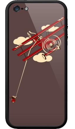 Красный биплан с собакой в полёте абсурд и юмор - Бампер на iPhone 5, 5S, страница 33