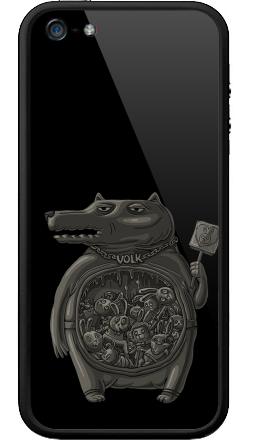 Стилизованный Волк с кроликами внутри необычным сюжетом - Бампер на iPhone 5, 5S, страница 32