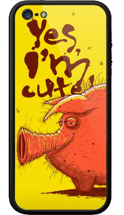 Ироничная и самоуверенная свинья милая Yes Im Cute - Бампер на iPhone 5, 5S, страница 32