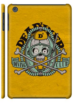 Ретро логотип с черепом и аквалангом Dead Diver / Мёртвый Дайвер DEAD DIVER CLUB - Наклейки на Чехол матовый для iPad Mini, страница 17