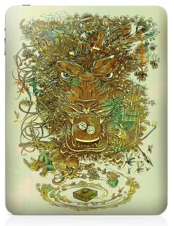 Иллюстрация африканской природы и охотника / Illustration of African nature and hunter - Наклейки на iPad, страница 54