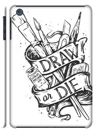 Винтажный арт-плакат «DRAW or DIE» - Наклейки на Чехол матовый для iPad Mini, страница 8