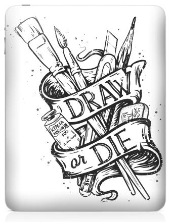 Винтажный арт-плакат «DRAW or DIE» - Наклейки на iPad, страница 45