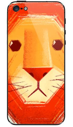 Грустный лев - Виниловые наклейки на iPhone 5 - купить в Москве, страница 37