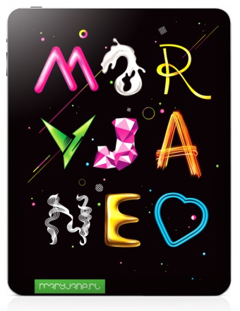 Яркий креативный динамичный логотип MARYJANE NEO / МЭРИДЖЕЙН НЕО - Наклейки на iPad, страница 56