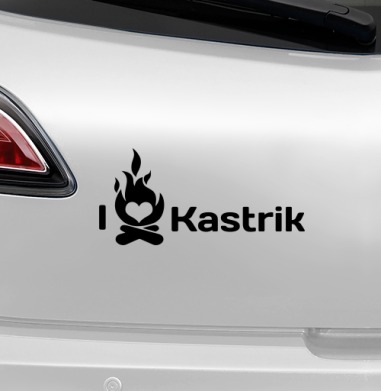 Фотография футболки Наклейка I ❤️ Kastrik с символом сердца и костра