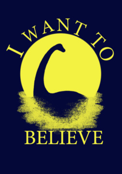 I Want To Believe In Loch Ness Monster / Я хочу верить в Лох-Несское чудовище - Магазин футболок MagdaGideon - Дизайнерские принты
