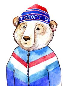 Милый медведь в спортивной форме «Спорт» - Купить футболки победителей, Новинки, страница 58 