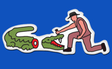 Охотник с ножом против крокодила – Hunter with Knife Against Crocodile