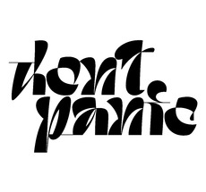 Стильный текстовый принт «Don't Panic» в каллиграфии - Купить футболки победителей, Новинки, страница 24 