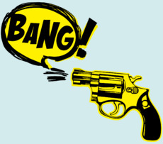 Револьвер с комиксным выстрелом BANG Бац Паф