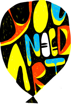 Яркое граффити с посланием «You Need Art» - Купить футболки победителей, Новинки, страница 43 