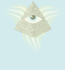 All Seeing Eye / Всевидящее око парящая пирамида в узорной фактуре с тихим взором - Купить футболки победителей, Новинки, страница 85 