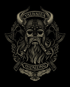Футболка с принтом «Valhalla is Calling» Викинг - Купить футболки победителей, Новинки, страница 31 