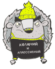 Милый колючий ёжик в яркой шапке-бини - Купить футболки победителей, Новинки, страница 15 