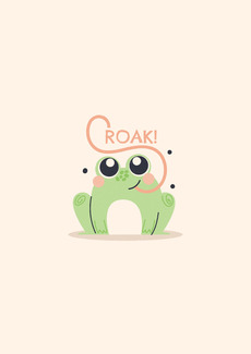 Милая лягушка с каллиграфическим языком «CROAK!» - Купить футболки победителей, Новинки, страница 11 