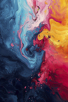 Энергия Цвета: Абстрактный Взрыв Краски Fluid Art - Купить футболки победителей, Новинки, страница 4 